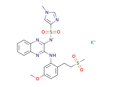 N-[3-({5-methoxy-2-[2-(methylsulfonyl)ethyl]phenyl}amino)quinoxalin-2-yl]-1-methyl-1H-imidazole-4-sulfonamide potassium salt