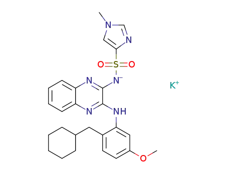 N-(3-{[2-(cyclohexylmethyl)-5-methoxyphenyl]amino}quinoxalin-2-yl)-1-methyl-1H-imidazole-4-sulfonamide potassium salt