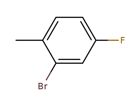 Molecular Structure of 1422-53-3 (2-Bromo-4-fluorotoluene)