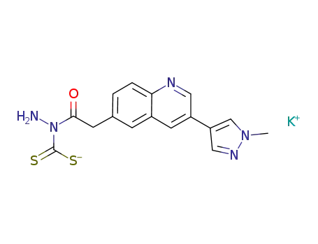 N'-{2-[3-(1-methyl-1H-pyrazol-4-yl)-quinolin-6-yl]-acetyl}-hydrazinecarbodithioic acid, potassium salt