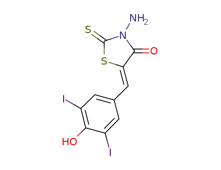(Z)-3-amino-5-(3',5'-diiodo-4'-hydroxybenzylidene)-2-thioxothiazolidin-4-one