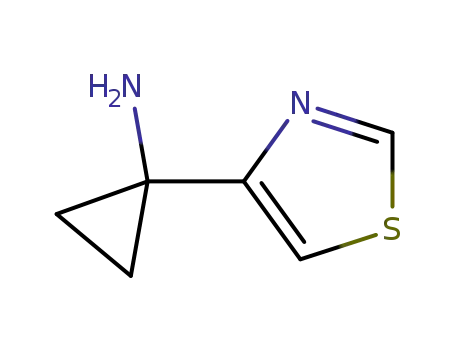 Molecular Structure of 1240521-86-1 (1-(thiazol-4-yl)cyclopropanamine)