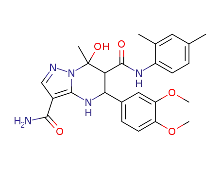 5-(3,4-dimethoxyphenyl)-N6-(2,4-dimethylphenyl)-7-hydroxy-7-methyl-4,5,6,7-tetrahydropyrazolo[1,5-a]pyrimidine-3,6-dicarboxamide