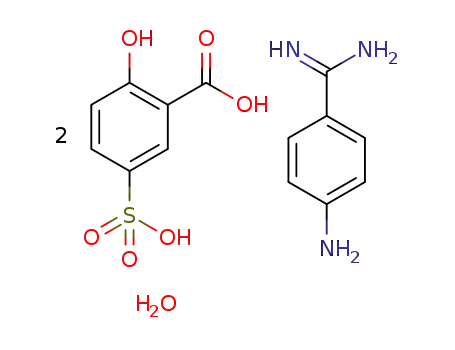 4-aminobenzamidinium bis(5-sulfosalicylate)monohydrate