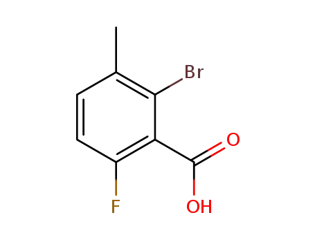 Molecular Structure of 1359857-60-5 (2-broMo-6-fluoro-3-Methylbenzoic acid)