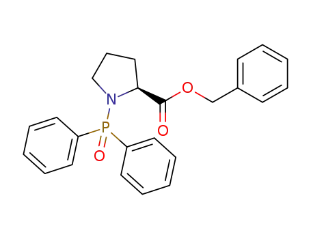 Molecular Structure of 62056-97-7 (L-Proline, 1-(diphenylphosphinyl)-, phenylmethyl ester)