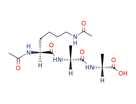 Molecular Structure of 24570-39-6 (AC-LYS(AC)-D-ALA-D-ALA-OH)
