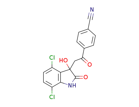 4-(2-(4,7-dichloro-3-hydroxy-2-oxoindolin-3-yl)acetyl)benzonitrile