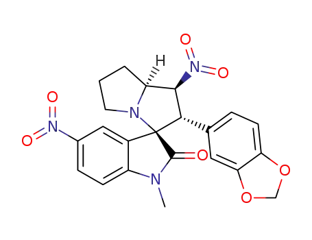 1-methyl-1',5-dinitro-2'-(3,4-methylenedioxyphenyl)-1',2',5',6',7',7a'-hexahydrospiro[indoline-3,3'-pyrrolizin]-2-one