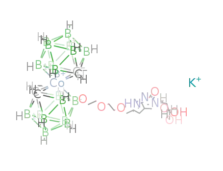 potassium 3-(β-D-2-deoxyribofuranosyl)-3,7-dihydro-6-(((2-(2-(H)-1,10,2,20-tetracarba-3-commo-cobalta-closo-tricosaborate-8-yl)oxyethoxy)ethoxy)methyl)pyrrolo[2,3-d]pyrimidin-2(3H)-one