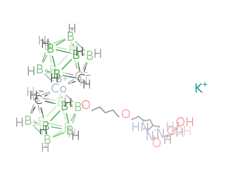 potassium 3-(β-D-2-deoxyribofuranosyl)-3,7-dihydro-6-(((5-((H)-1,10,2,20-tetracarba-3-commo-cobalta-closo-tricosaborate)-8-yl)oxypentyloxy)ethyl)pyrrolo[2,3-d]pyrimidin-2(3H)-one