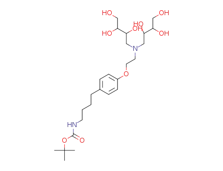 [4-(4-{2-[Bis-((2R,3S)-2,3,4-trihydroxybutyl)amino]ethoxy}phenyl)butyl]carbamic acid tert-butyl ester