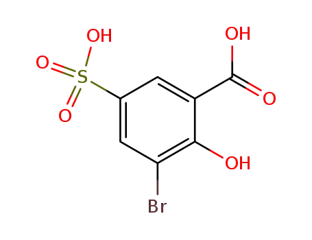 Molecular Structure of 50390-26-6 (3-bromo-2-hydroxy-5-sulfobenzoic acid)