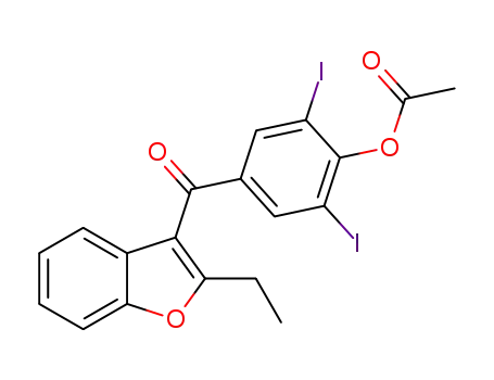 acetic acid 4-(2-ethylbenzofuran-3-carbonyl)-2,6-diiodophenyl ester