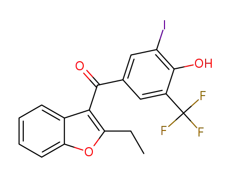 (2-ethylbenzofuran-3-yl)[4-hydroxy-3-iodo-5-(trifluoromethyl)phenyl]methanone