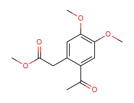 Molecular Structure of 17173-27-2 (METHYL 2-(2-ACETYL-4,5-DIMETHOXYPHENYL)ACETATE)