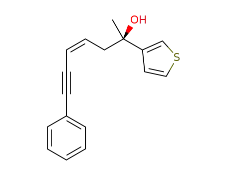 (R,Z)-7-phenyl-2-(thiophen-3-yl)hept-4-en-6-yn-2-ol