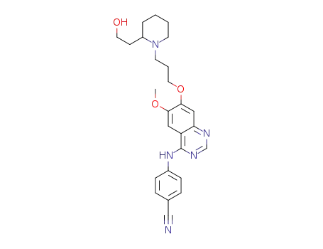4-((7-(3-(2-(2-hydroxyethyl)piperidin-1-yl)propoxy)-6-methoxyquinazolin-4-yl)amino)benzonitrile