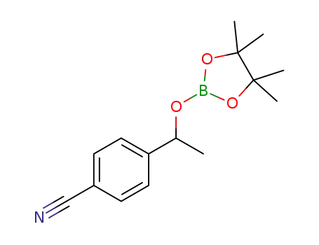 4-(1-((4,4,5,5-tetramethyl-1,3,2-dioxaborolan-2-yl)oxy)ethyl)benzonitrile