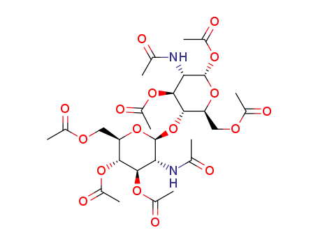 2-acetamido-3,4,6-tri-O-acetyl-2-deoxy-β-D-glucopyranosyl-(1→4)-2-acetamido-1,3,6-tri-O-acetyl-2-deoxy-α-D-glucopyranoside