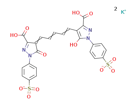 4-(3-carboxy-4-{5-[3-carboxy-5-hydroxy-1-(4-sulfonatophenyl)-1H-pyrazol-4-yl]penta-2,4-dien-1-ylidene}-5-oxo-4,5-dihydro-1H-pyrazol-1-yl)benzene-1-sulfonate dipotassium salt