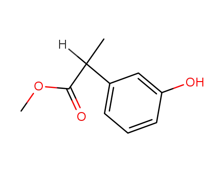 Molecular Structure of 103324-20-5 (Methyl 2-(3-hydroxyphenyl)propanoate)