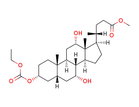 3α-ethoxycarbonyloxy-7α,12α-dihydroxy-5β-cholan-24-oic acid methyl ester