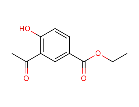 Molecular Structure of 57009-53-7 (Benzoic acid, 3-acetyl-4-hydroxy-, ethyl ester)
