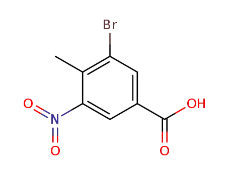 Molecular Structure of 34545-20-5 (3-Bromo-4-methyl-5-nitrobenzoic acid)