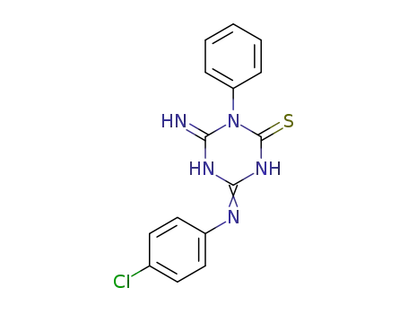 4-[(4-chlorophenyl)imino]-6-imino-1-phenyl-1,3,5-triazinane-2-thione