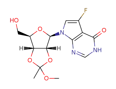 7-[(3aR,4R,6R,6aR)-6-(hydroxymethyl)-2-methoxy-2-methyl-3a,4,6,6a-tetrahydrofuro[3,4-d][1,3]dioxol-4-yl]-5-fluoro-3H-pyrrolo[2,3-d]pyrimidin-4-one