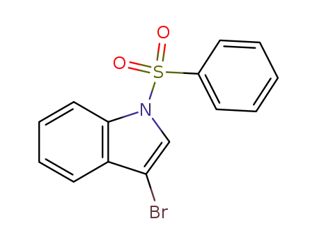 Molecular Structure of 99655-68-2 (3-BROMO-1-(PHENYLSULFONYL)-1H-INDOLE)