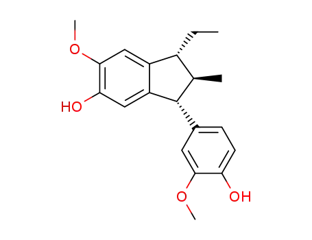 (1R,2R,3R)-1-ethyl-5-hydroxy-3-(4-hydroxy-3-methoxyphenyl)-6-methoxy-2-methylindane