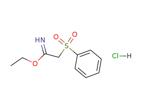 Ethanimidic acid, 2-(phenylsulfonyl)-, ethyl ester, hydrochloride