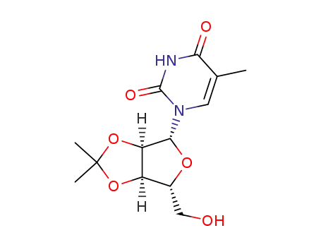 Molecular Structure of 2073-43-0 (Uridine, 5-methyl-2',3'-O-(1-methylethylidene)-)