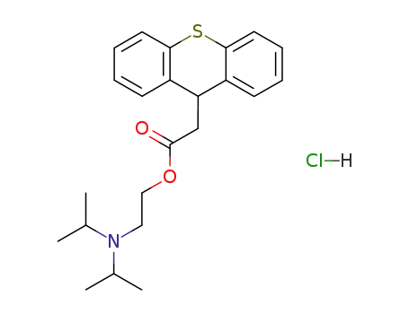 thioxanthen-9-yl-acetic acid-(2-diisopropylamino-ethyl ester); hydrochloride