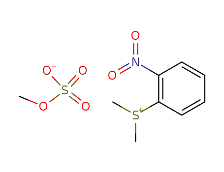 Molecular Structure of 13118-30-4 (Sulfonium, dimethyl(2-nitrophenyl)-, methyl sulfate)