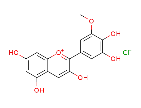 1-Benzopyrylium,2-(3,4-dihydroxy-5-methoxyphenyl)-3,5,7-trihydroxy-, chloride (1:1)