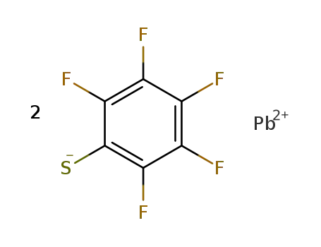 Molecular Structure of 21459-27-8 (Bis(pentafluorophenylthio) lead(II))