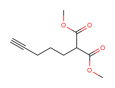 Molecular Structure of 130905-55-4 (Propanedioic acid, 4-pentynyl-, dimethyl ester)