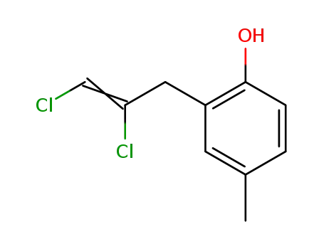 Molecular Structure of 106119-03-3 (Phenol, 2-(2,3-dichloro-2-propenyl)-4-methyl-)