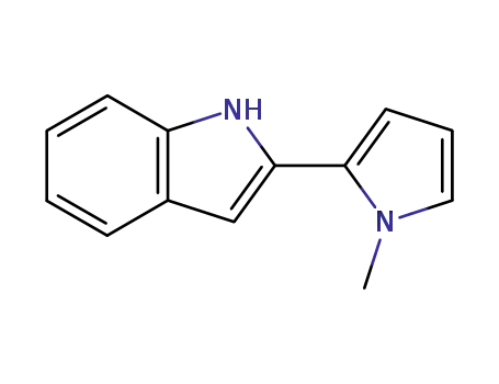 Molecular Structure of 94742-32-2 (1H-Indole, 2-(1-methyl-1H-pyrrol-2-yl)-)