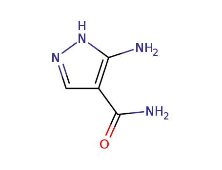 Molecular Structure of 5334-31-6 (3-Amino-1H-pyrazole-4-carboxamide)