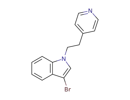 Molecular Structure of 113123-59-4 (1H-Indole, 3-bromo-1-[2-(4-pyridinyl)ethyl]-)