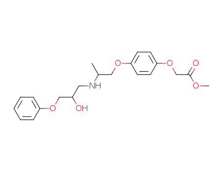 Molecular Structure of 139734-40-0 (Acetic acid,
[4-[2-[(2-hydroxy-3-phenoxypropyl)amino]propoxy]phenoxy]-, methyl
ester)