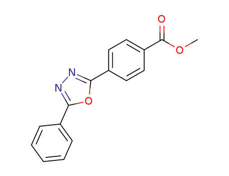 Molecular Structure of 85292-39-3 (Benzoic acid, 4-(5-phenyl-1,3,4-oxadiazol-2-yl)-, methyl ester)