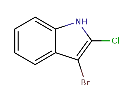 Molecular Structure of 108438-53-5 (1H-Indole, 3-bromo-2-chloro-)