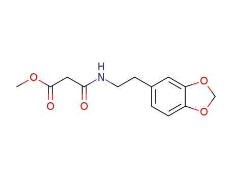 Molecular Structure of 79641-43-3 (Propanoic acid, 3-[[2-(1,3-benzodioxol-5-yl)ethyl]amino]-3-oxo-, methyl
ester)