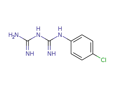 Molecular Structure of 5304-59-6 (1-(4-chlorophenyl)biguanide)