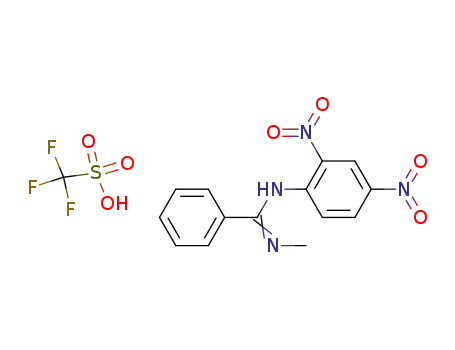 N-(2,4-Dinitro-phenyl)-N'-methyl-benzamidine; compound with trifluoro-methanesulfonic acid